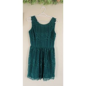 Emerald Green Lace Dress